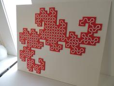 Dragon Curve Mosaic 3D Printer Model