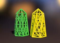 Xmas Hexagonal Pyramid Ornament Vol.02 3D Printer Model