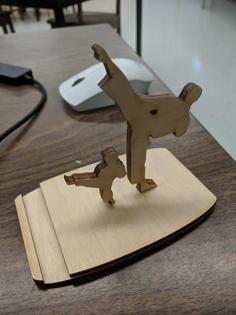 Karate Phone Stand Laser Cutter 3mm