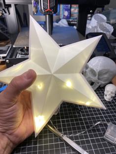 Christmas Tree Topper Star 3D Printer Model