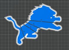 Articulated Detroit Lion 3D Printer Model