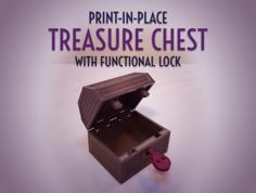 Print-in-Place Treasure Chest With Functional Lock 3D Printer Model