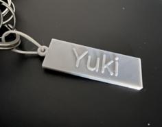 Customizable Keychain Name Tag 3D Printer Model