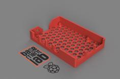 Raspberry Pi4 Open Case Honeycomb Design 3D Printer Model