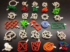 3D-printed Conformations Of Knots Through 7 Crossings 3D Printer Model