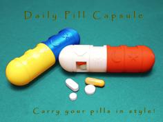 Daily Pill Capsule 3D Printer Model