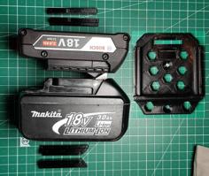 Battery Holder Bosch Professional And Makita 18V Wall Mount 3D Printer Model