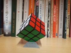 Cube Holder With Rubik’s Logo 3D Printer Model