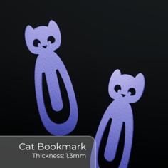 Flat Cat Bookmark 3D Printer Model