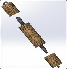 Tiki Head Screwdriver Key Chain 3D Printer Model