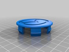 57mm Center Hub Cap With Mazda Logo (2mm Longer Clips) 3D Printer Model