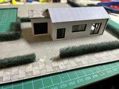 HO Scale Modern Bungalow 3D Printer Model