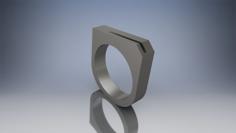 Angled Geometric Ring 3D Printer Model