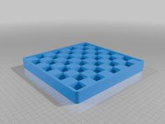 Unique Moss Chess Board With Alternating Moss-Filled Squares For Garden Or Home MineeForm FDM 3D Print STL File 3D Printer Model