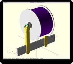 Prusa I3 Printable Spool Holder 3D Printer Model