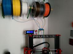 Filament Spool Wall Mount + Hub 3D Printer Model