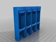 18650 Cell Portable Holder (4 Batteries) 3D Printer Model