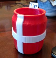 Nordic Cross Tip Jar 3D Printer Model