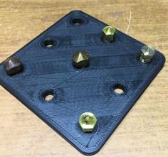 E3Dv6 And Hexagon Nozzle Storage Simple Plate 3D Printer Model