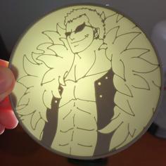 Translucent One Piece Donquixote Doflamingo Coaster 3D Printer Model