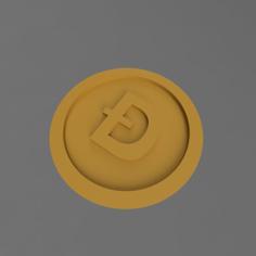 DOGE Coin (DOGE) Simple (Keychain) 3D Printer Model