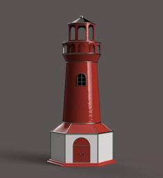 Lighthouse (Hollowed For LED) 3D Printer Model