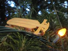 Sled Ornament 3D Printer Model