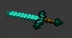 Minecraft Sword 3D Printer Model