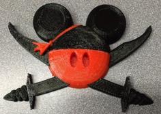 Pirate Mickey With Magnet, Fish Extenders 3D Printer Model