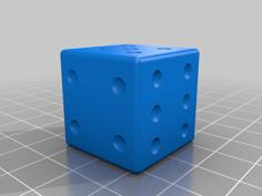 Dice 1″x1″ 3D Printer Model