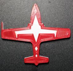 RCAF Snowbirds Jet (CT-114 Tutor) Bottom View 3D Printer Model