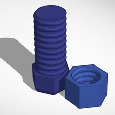 Opposite Screw 3D Printer Model