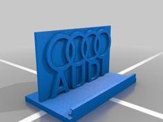 Audi LED Sign – One Piece Print 3D Printer Model