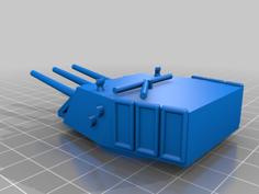 8″ Gun Turret- Des Moines Class 3D Printer Model