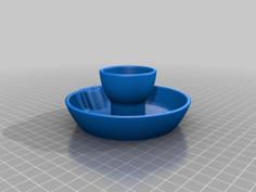 Convenient Egg Cup With Spoon Holder And Bin Area, Stackable 3D Printer Model