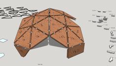 PseudoCNC Curved Roof Prototype 3D Printer Model