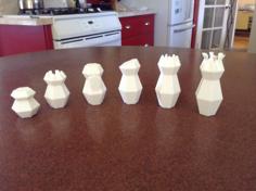 Modern Chess Set 3D Printer Model