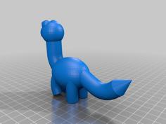 Dino With Pointy Tail So He Can Make Kebab With His Tail 3D Printer Model