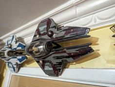 Star Wars Jedi Starfighter Wall Mount 3D Printer Model