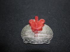 Disney Pin Trading Mickey Head Pin Back 3D Printer Model