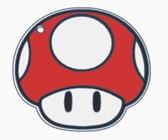 Mario Mushroom Keychain 3D Printer Model