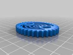 Ellipse Gear With Spiral Design 3D Printer Model