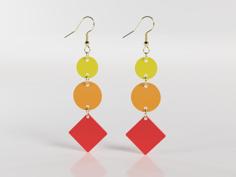 Geometric Design Earrings Mod.2 3D Printer Model