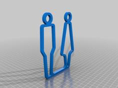 WC Toilet Signs 3D Printer Model