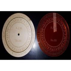 Laser Cut Union (Federal) Cipher Disc (Caesar/Vigenère Cipher Wheel)