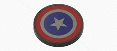 Captain America Coaster 3D Printer Model