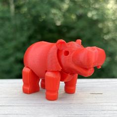 Remix- Articulated Hippo 3D Printer Model