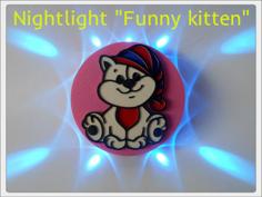 Nightlight “Funny Kitten” 3D Printer Model