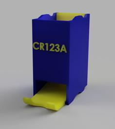 Stackable CR123A Holder 3D Printer Model