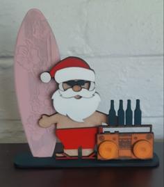 Laser Cut Summer Santa